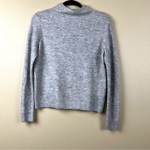 Juicy Couture Sweater Mock Neck Rhinestone Detail Gray Gray